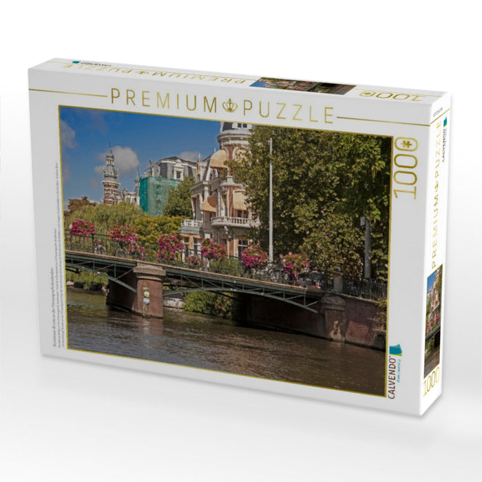 Rundstraat-Brücke an der Prinsengracht,Amsterdam - CALVENDO Foto-Puzzle'