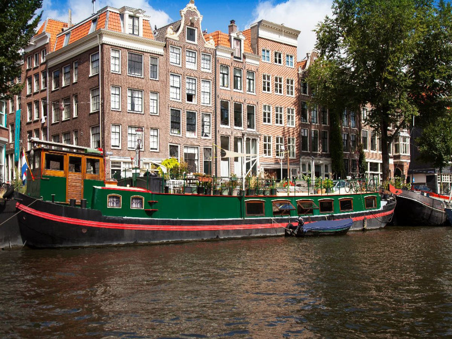 Typisches Hausboot in der Herrengracht, Amsterdam - CALVENDO Foto-Puzzle'