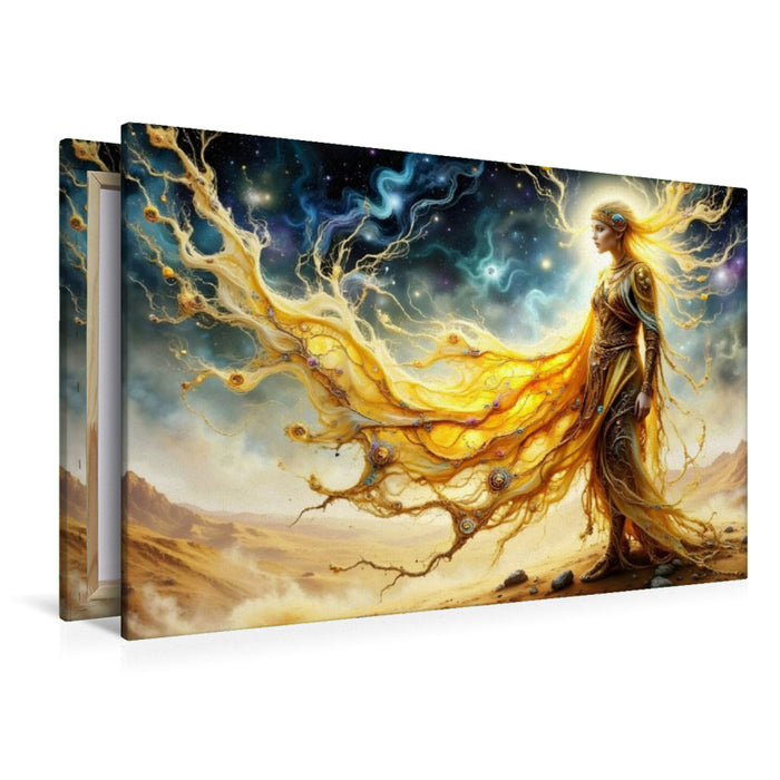 Premium Textil-Leinwand Sandhüterin