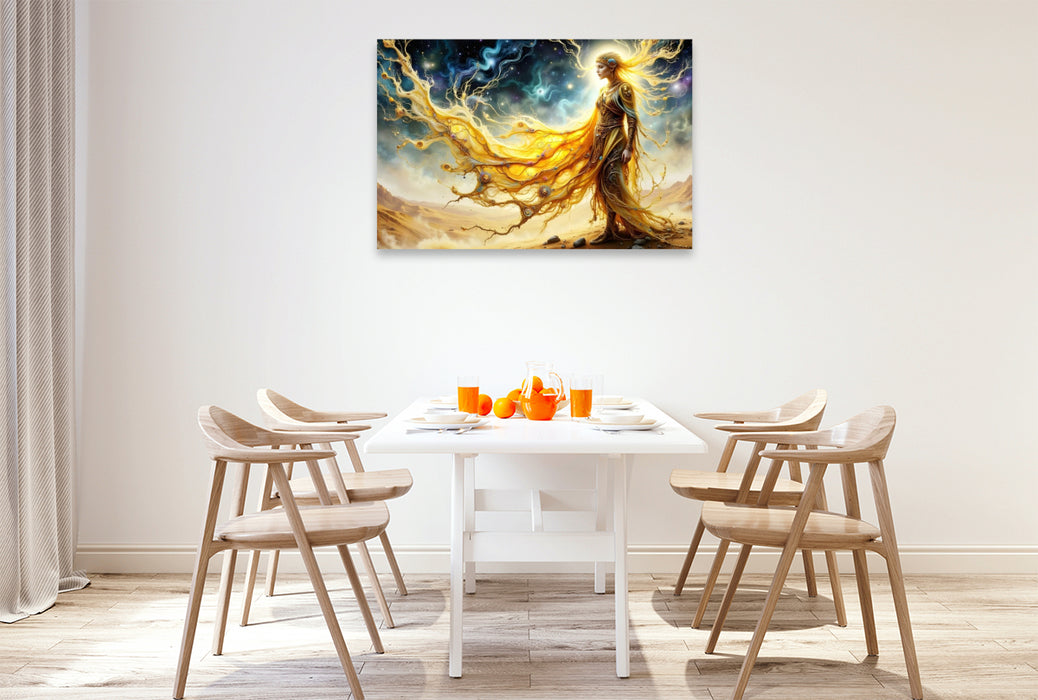 Premium Textil-Leinwand Sandhüterin