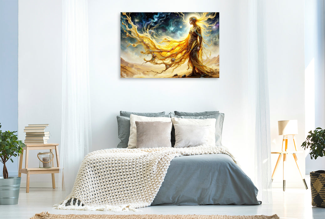 Premium Textil-Leinwand Sandhüterin