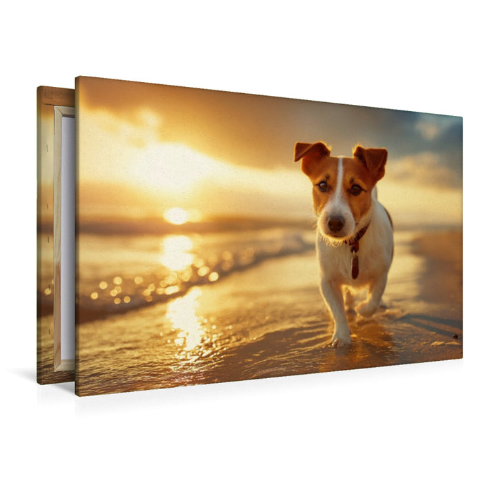 Premium Textil-Leinwand Sonne, Strand und gute Laune