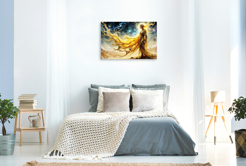 Premium Textil-Leinwand Sandhüterin