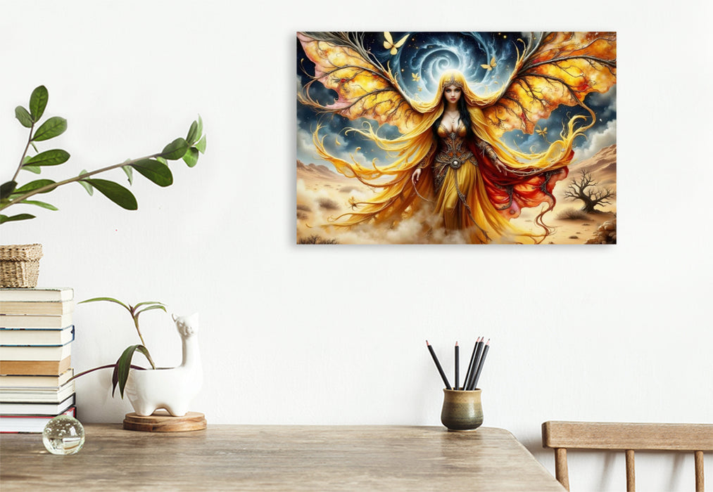 Premium Textil-Leinwand Ein Motiv aus dem Kalender Seele der Wüste - Wüste wo die Stille Gestalt annimmt