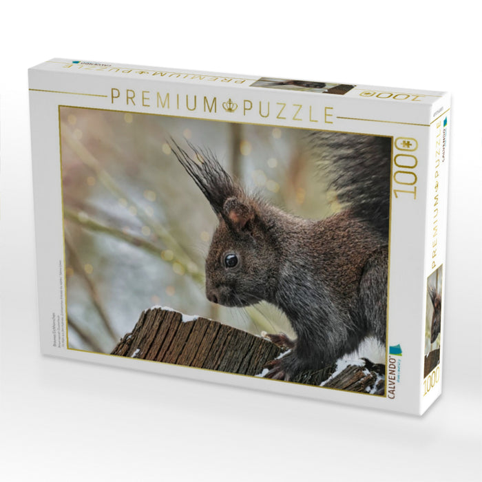Braunes Eichhörnchen - CALVENDO Foto-Puzzle'