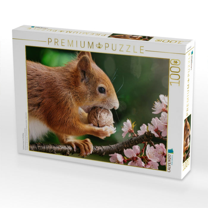 Eichhörnchen im Frühling - CALVENDO Foto-Puzzle'