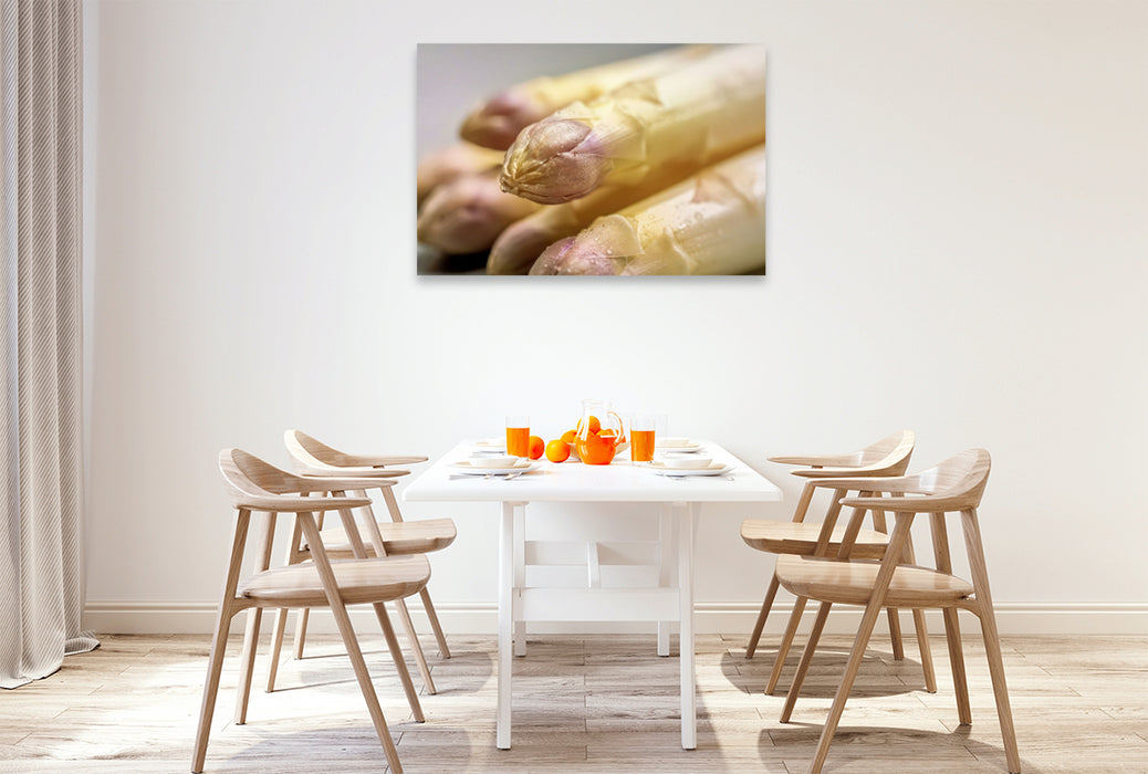 Premium Textil-Leinwand Ein Motiv aus dem Kalender Weißer Spargel