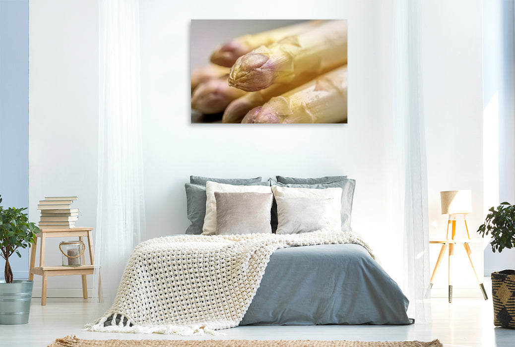 Premium Textil-Leinwand Ein Motiv aus dem Kalender Weißer Spargel