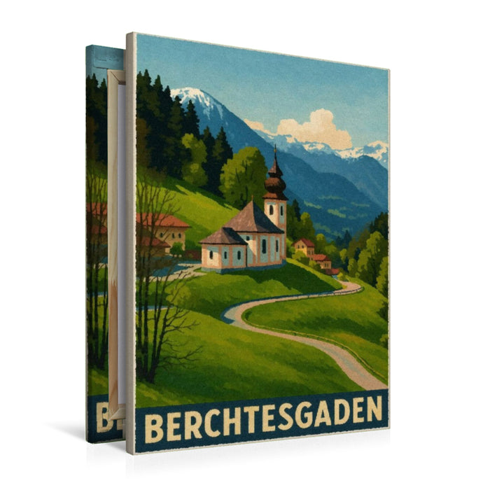 Premium Textil-Leinwand Kirche Maria Gern