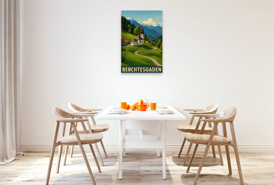 Premium Textil-Leinwand Kirche Maria Gern