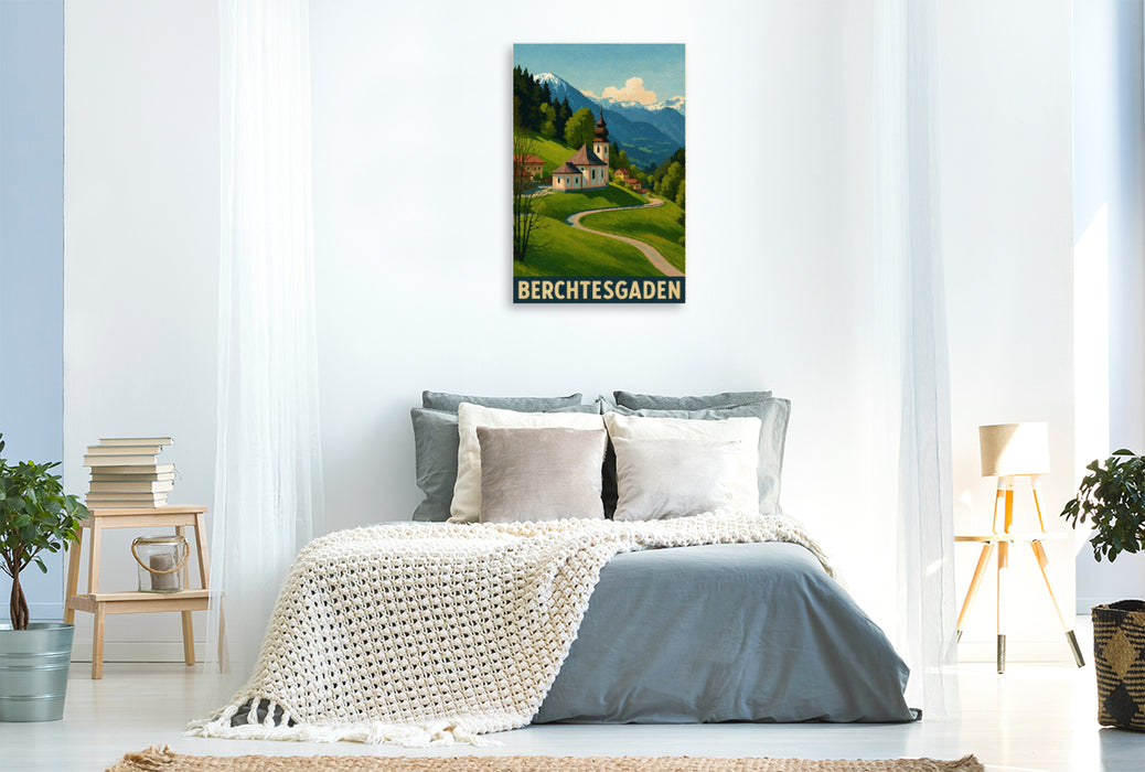 Premium Textil-Leinwand Kirche Maria Gern