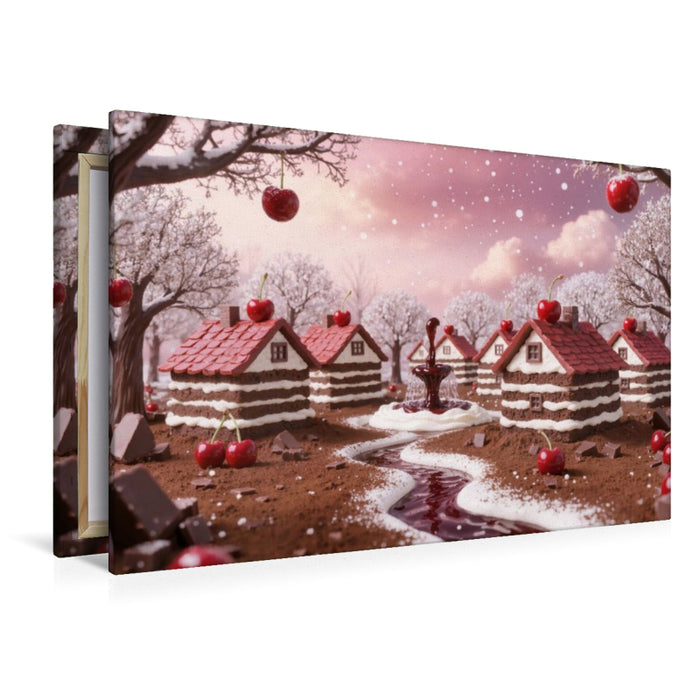 Premium Textil-Leinwand Schwarzwälder Kirsch-Idyll