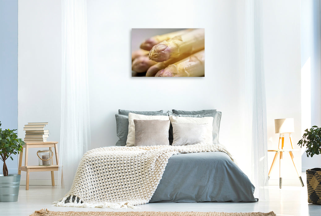 Premium Textil-Leinwand Ein Motiv aus dem Kalender Weißer Spargel