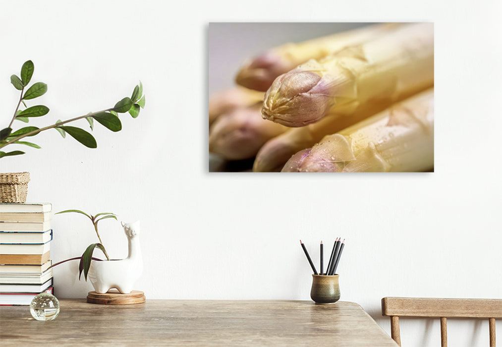 Premium Textil-Leinwand Ein Motiv aus dem Kalender Weißer Spargel