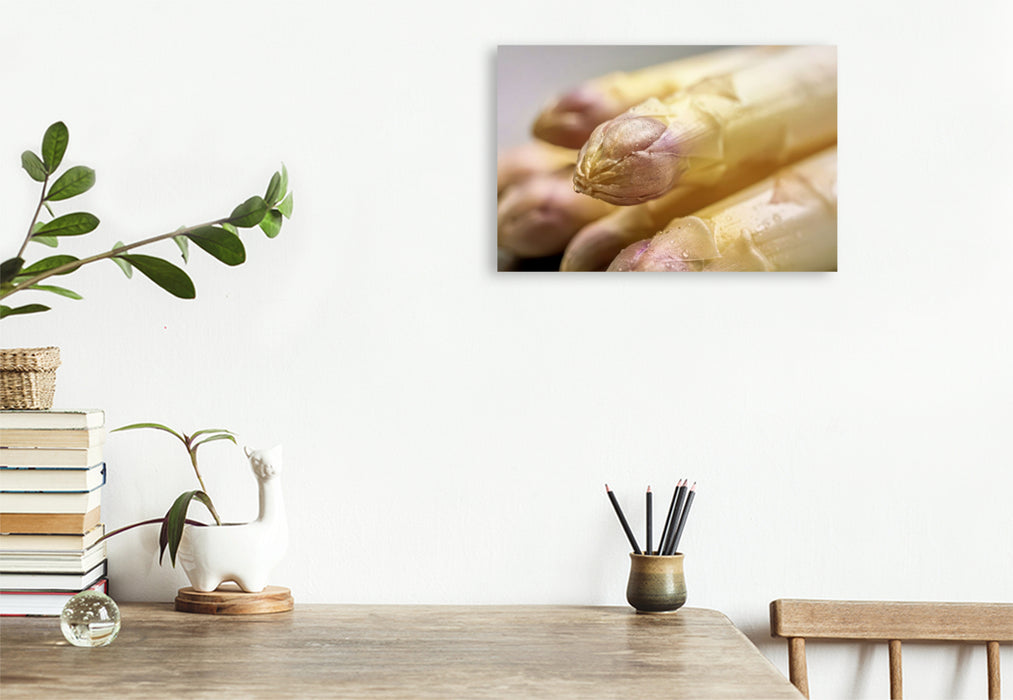Premium Textil-Leinwand Ein Motiv aus dem Kalender Weißer Spargel