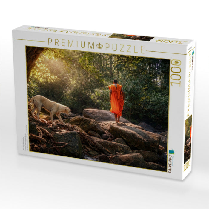 Der Weg des Mönchs - CALVENDO Foto-Puzzle'