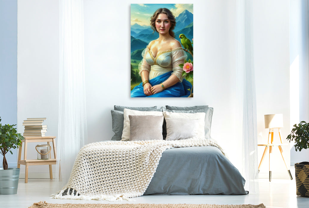 Premium Textil-Leinwand Die Weite der Natur, inspiriert von Ferdinand Georg Waldmüller