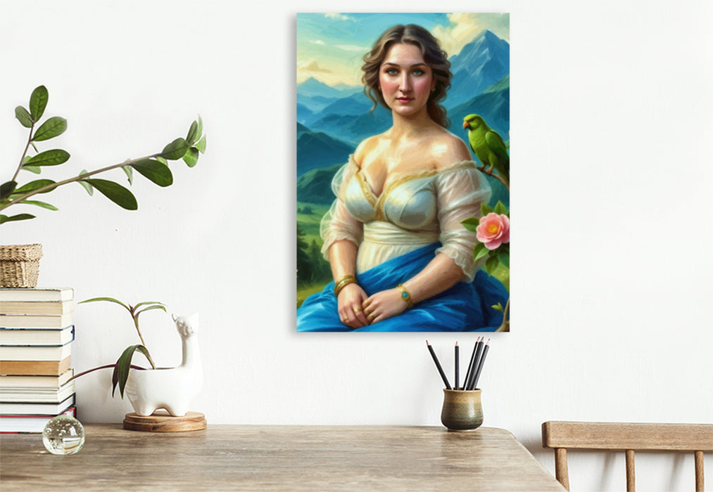 Premium Textil-Leinwand Die Weite der Natur, inspiriert von Ferdinand Georg Waldmüller