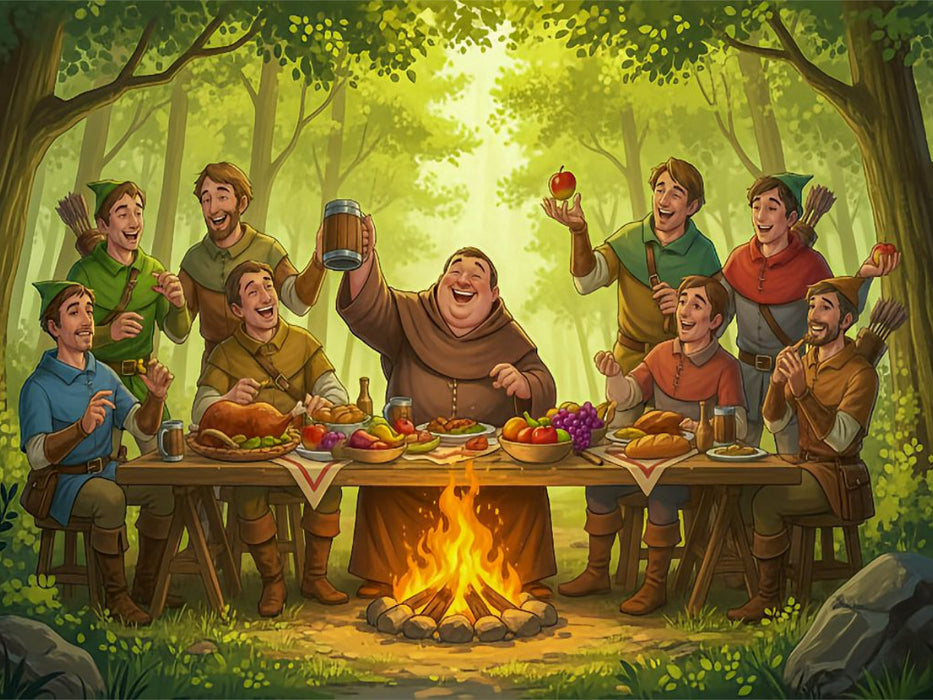 Fröhliches Fest der Gesetzlosen im Wald - CALVENDO Foto-Puzzle'