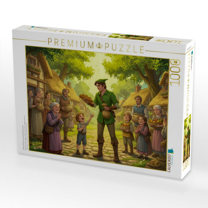 Robin hilft den armen Dorfbewohnern - CALVENDO Foto-Puzzle'