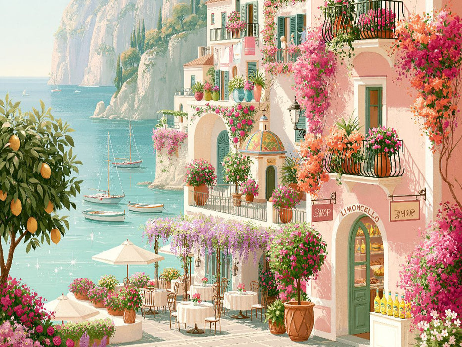 Bella Europa - Amalfiküste in voller Blüte - CALVENDO Foto-Puzzle'