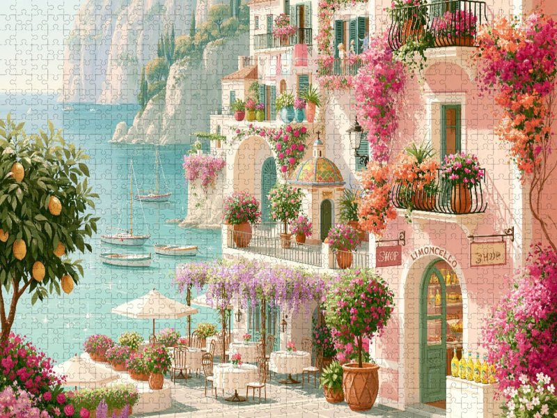 Bella Europa - Amalfiküste in voller Blüte - CALVENDO Foto-Puzzle'
