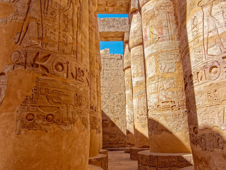 Reich verzierte Säulen (Karnak) - CALVENDO Foto-Puzzle'