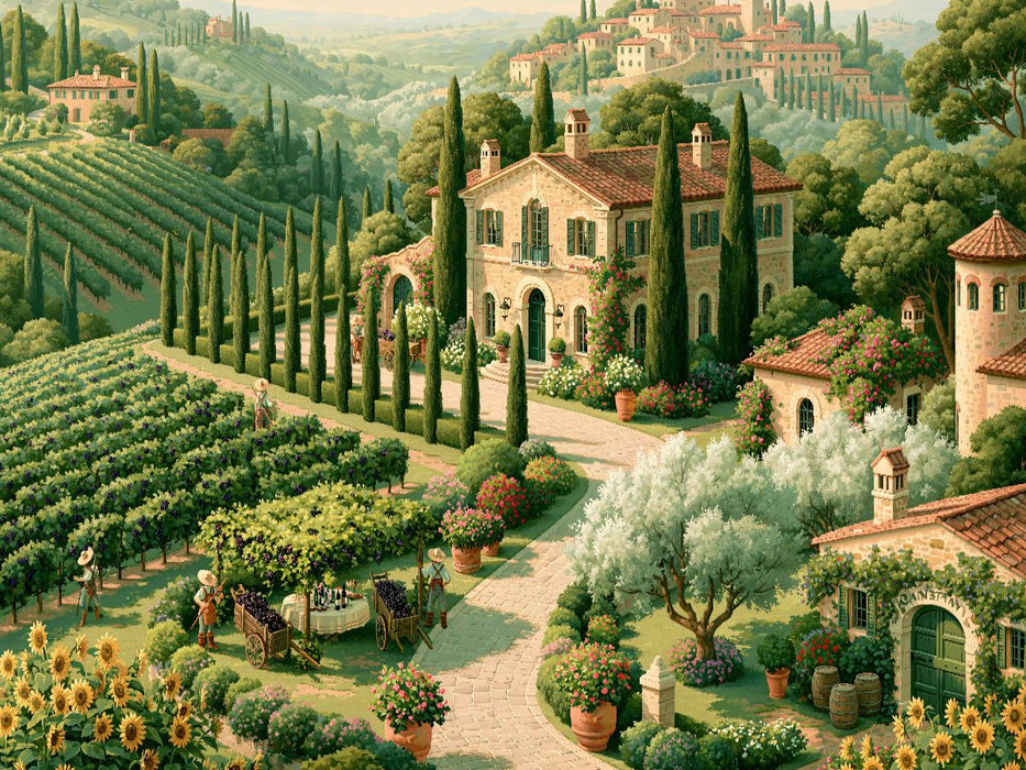 Bella Europa - Toskanisches Weingut - CALVENDO Foto-Puzzle'