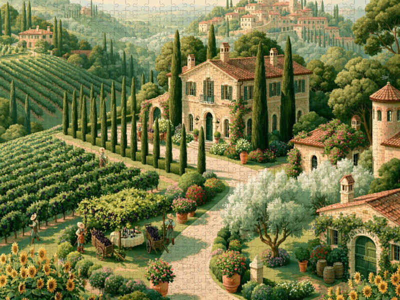 Bella Europa - Toskanisches Weingut - CALVENDO Foto-Puzzle'