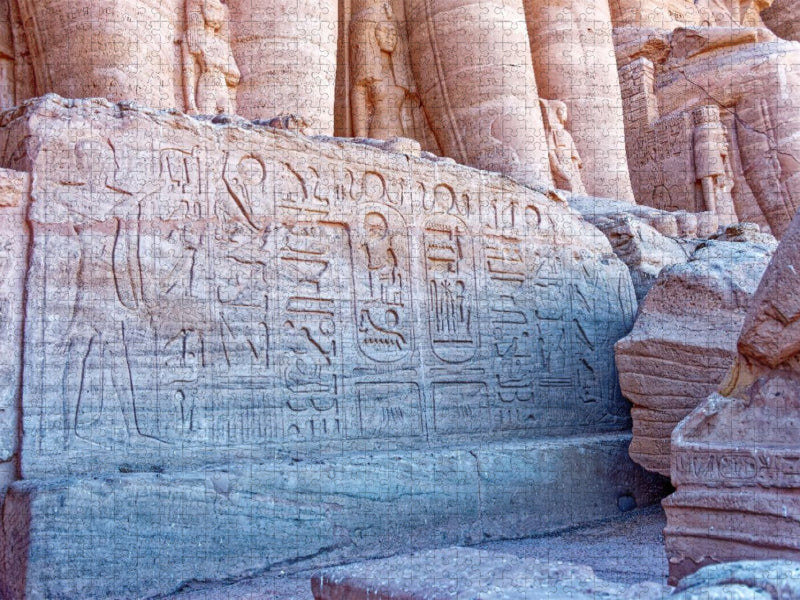 Inschrift im Großer Tempel Ramses II. (Abu Simbel) - CALVENDO Foto-Puzzle'