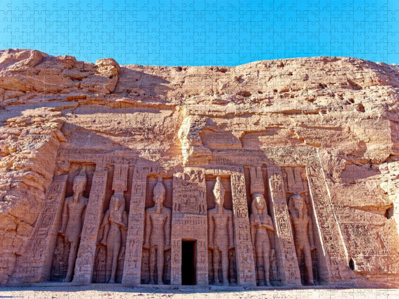 Hathor-Tempel der Nefertari (Abu Simbel) - CALVENDO Foto-Puzzle'