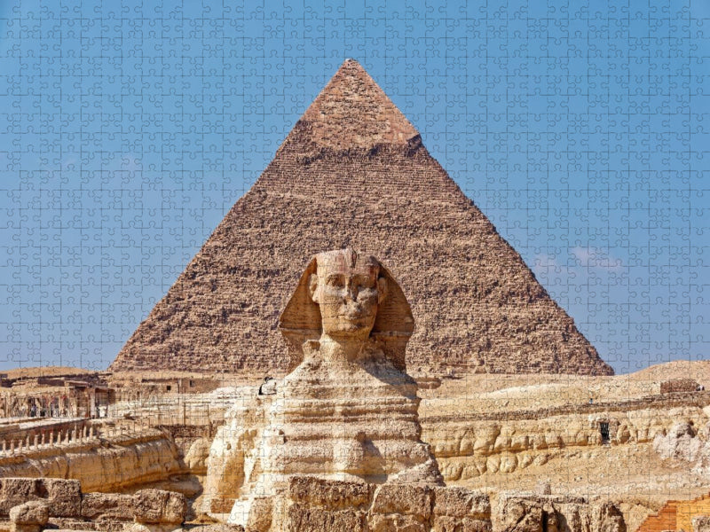 Cheops-Pyramide und Sphinx - CALVENDO Foto-Puzzle'