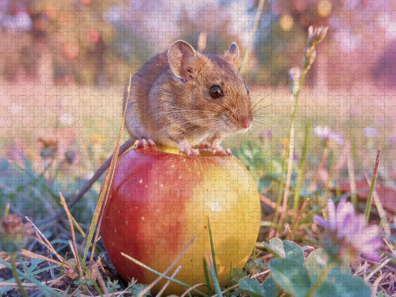 Ein Motiv aus dem Kalender Niedliche Feldmäuse in Pastellfarben - CALVENDO Foto-Puzzle'