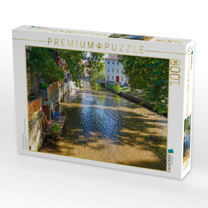 Am Ufer der Gera, Erfurt - CALVENDO Foto-Puzzle'