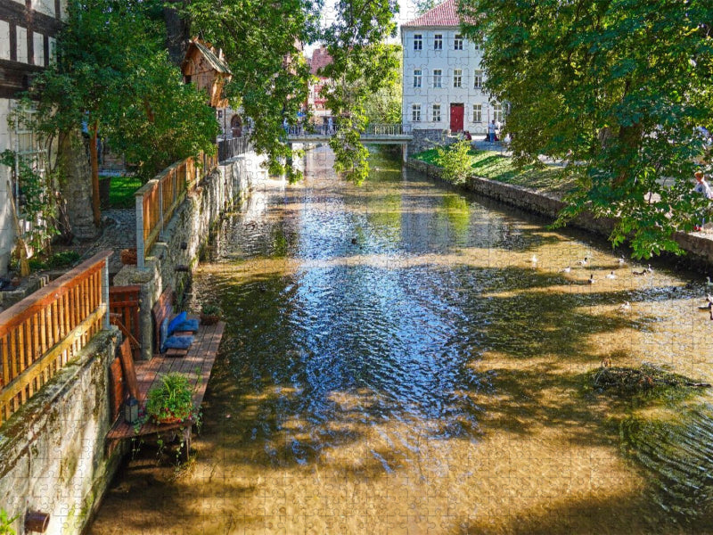 Am Ufer der Gera, Erfurt - CALVENDO Foto-Puzzle'