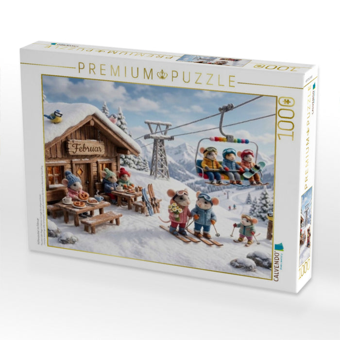 Hüttenzauber im Februar - CALVENDO Foto-Puzzle'