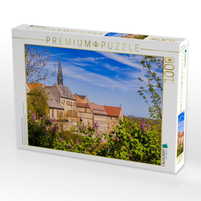 Warburg, Blick auf die Südstadt im Frühling - CALVENDO Foto-Puzzle'