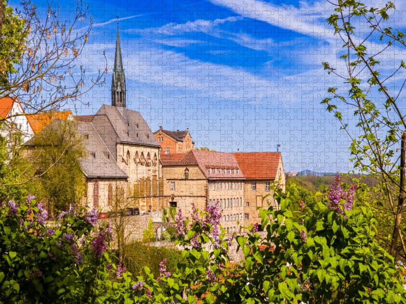 Warburg, Blick auf die Südstadt im Frühling - CALVENDO Foto-Puzzle'