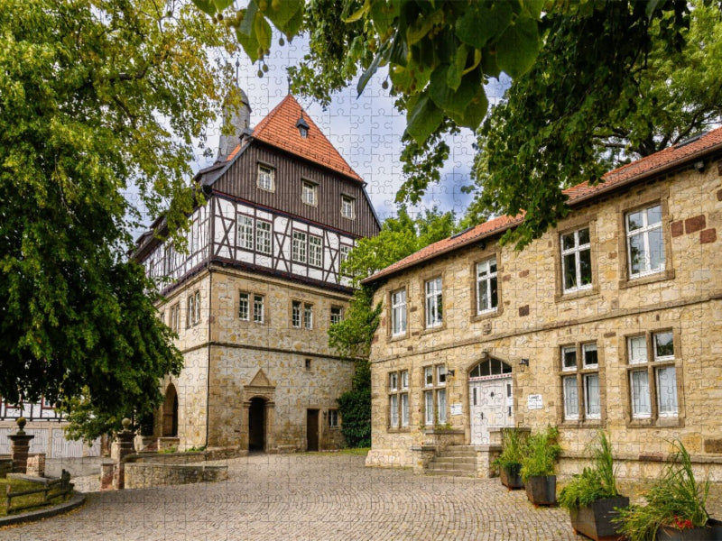 Warburg Brüderkirchhof und Rathaus - CALVENDO Foto-Puzzle'