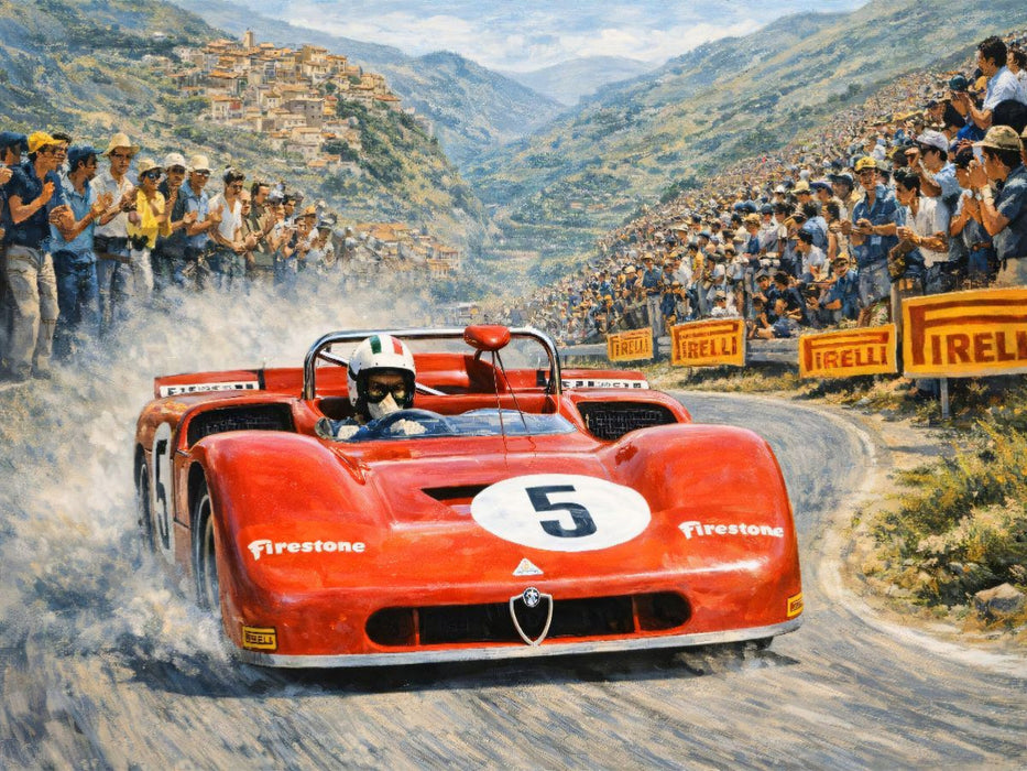 Nino Vaccarella und Toine Hezemans - Sieger der Targa Florio 1971 - CALVENDO Foto-Puzzle'