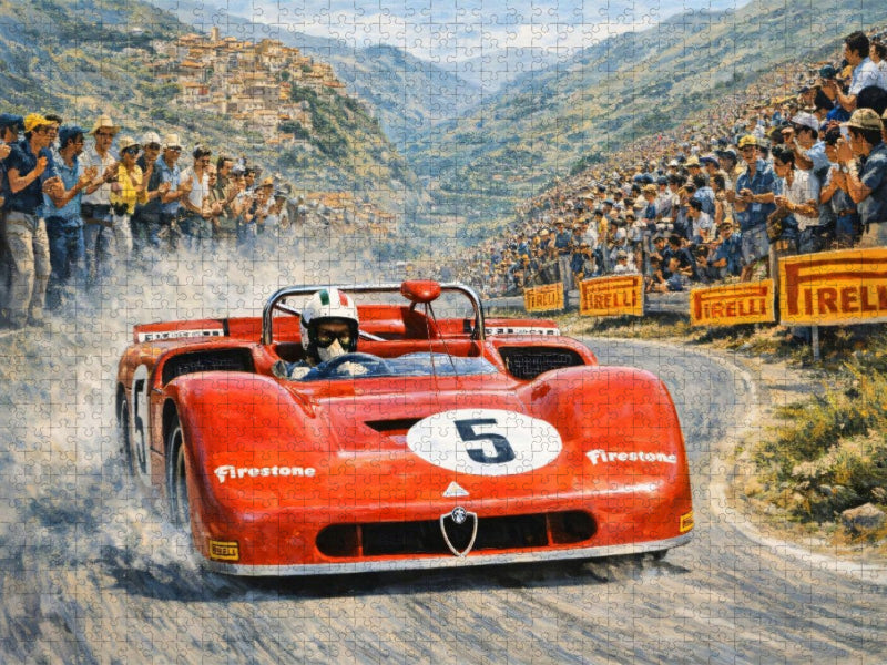 Nino Vaccarella und Toine Hezemans - Sieger der Targa Florio 1971 - CALVENDO Foto-Puzzle'