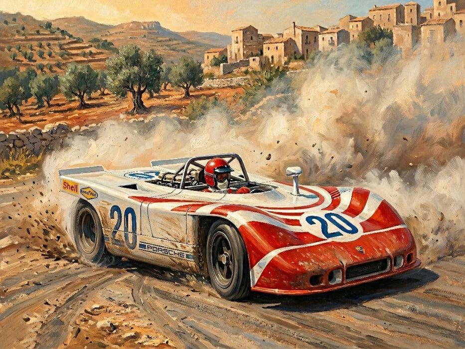 Targa Florio 1970 - Der Porsche 908/03 des Briten Vic Elford - CALVENDO Foto-Puzzle'