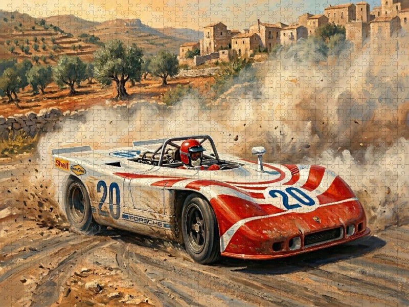 Targa Florio 1970 - Der Porsche 908/03 des Briten Vic Elford - CALVENDO Foto-Puzzle'