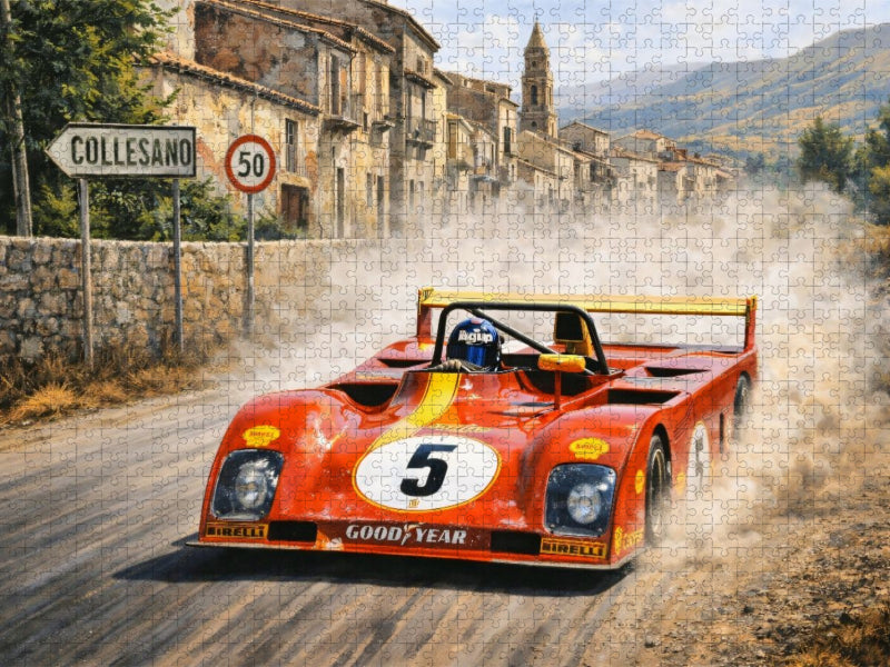 Jacky Ickx im Ferrari 312PB - CALVENDO Foto-Puzzle'