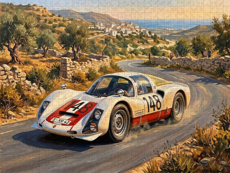 Targa Florio 1966 - Sieg für den Porsche 906 - CALVENDO Foto-Puzzle'