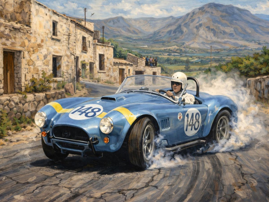 Shelby Cobra 427 von Innes Ireland GB) und Masten Gregory (USA) - CALVENDO Foto-Puzzle'