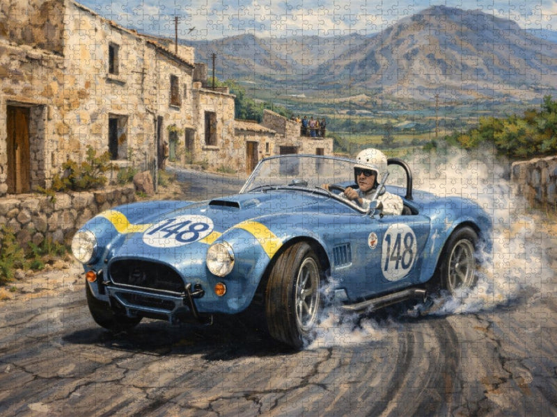 Shelby Cobra 427 von Innes Ireland GB) und Masten Gregory (USA) - CALVENDO Foto-Puzzle'