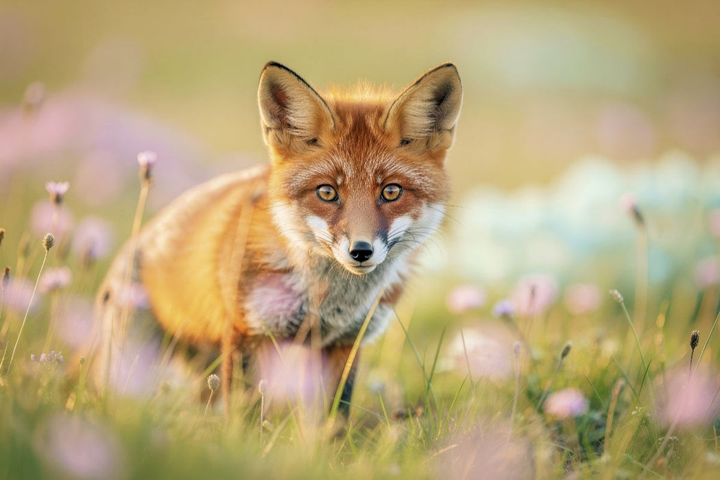 Premium Textil-Leinwand So weich wie Pastell, so clever wie ein Fuchs.