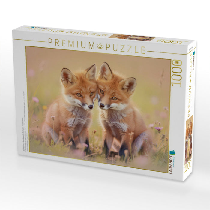 Ein Motiv aus dem Kalender Füchse in Pastellfarben - CALVENDO Foto-Puzzle'