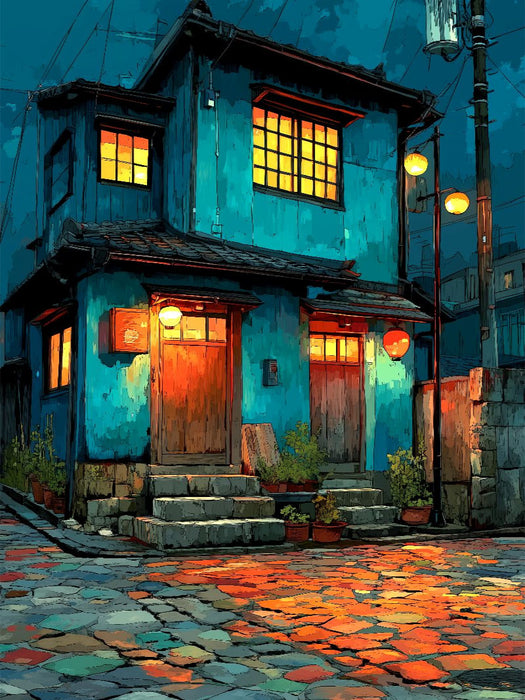 Nachts in Yokohama - CALVENDO Foto-Puzzle'